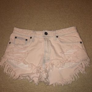 Light pink LF carmar Jean shorts